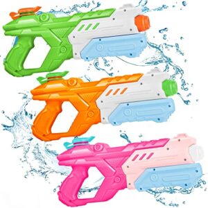 Water Pistol for Kids - 3 Pack Powerful Water Gun 600ML with 32ft Long Range Super Water Blaster Soaker Squirt Gun Summer Swimming Pool Beach Outdoor Water Fighting Toy for Kids Adults Boy Girl