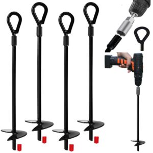 Jayzod Earth Ground Anchor 15 Inch Heavy Duty Earth Anchors Shelters