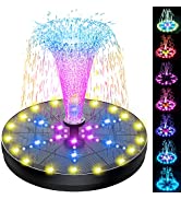 SZMP Solar Bird Bath Fountains 2023 Upgraded, 4W Solar Powered Water Fountain Pump with 8 Nozzles...