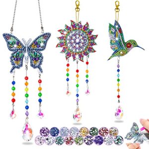 Dikence 5D Diamond Painting Kits Toy Wind Chimes with Double Sided Rhinestone for Window Home Garden Decor for Girls