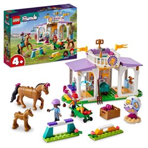 LEGO 41746 Friends Horse Training Pony Stable Set with 2 Toy Horses
