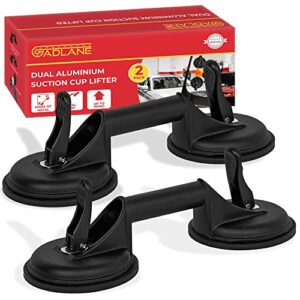 GADLANE Dual Aluminium Suction Cups Heavy Duty - 2 Pack Suckers for Glass