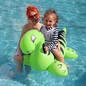 Inflatable Dinosaur Float Pool Toys Ride-On Inflatable Swimming Pool Beach Float Summer Water Fun Floating Raft for Kids and Adults