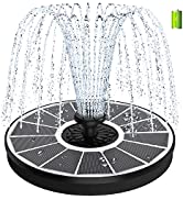 SZMP Solar Fountain 2023 Upgrade, 3.5W Solar Powered Bird Bath Fountains with Flower, Outdoor Wat...