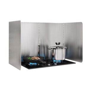 Anti Oil Splatter Guard Grease Screens Oil Baffle Wall Kitchen Gadgets Stainless Steel Folding Splashproof for Cooking Tools Splatter Screens 4 Sided Splatter Guard Anti Splatter Shield Guard