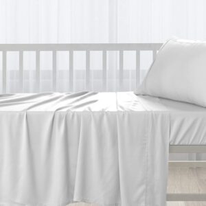 Cotton Flat Crib Sheet Baby 70 X 100cm White
