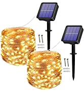 [50 LED] Solar Garden Lights, Honey Bee Fairy String Lights，7M/24Ft 8 Mode Waterproof Outdoor/Ind...