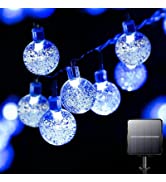 Garlocht Solar Garden Lights Outdoor Waterproof, 50LED 7M/23Ft Solar Fairy Lights, Crystal Ball L...