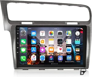 CAMECHO 2 Din Android Car Stereo for VW Golf 7 2013-2018 with Sat Nav