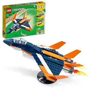 LEGO 31126 Creator 3 In 1 Supersonic Jet Plane to Helicopter to Speed Boat Toy Set