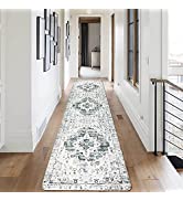 Cekene Vintage Runner Rugs for Kitchen Non-Slip 65x180cm Grey Faux Wool Oriental Hallway Runners ...