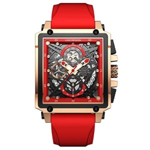 LIGE Mens Wrist Watches 30M Waterproof Analog Quartz Mutifuntional Chronograph Watch for Men Fashion Sports Watch with Silicone Strap&hellip;
