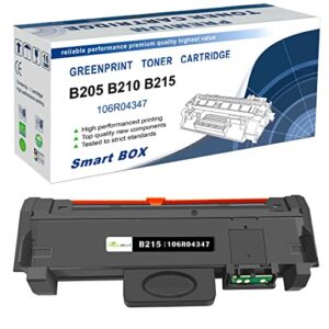 GREENPRINT Compatible Toner Cartridge B205 B210 B215 Black High Capacity 3000 Pages for Xerox B215DNI B205NI B210DNI multifunction printer 106R04347