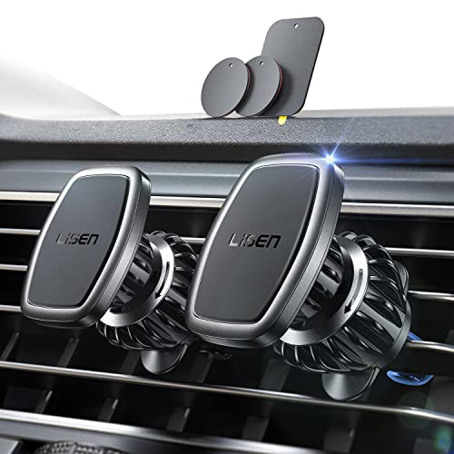 LISEN Magnetic Phone Holder Car Mount [2023 Upgrade] Phone Holder for cars [Strongest Magnets] Air Vent Universal Car Phone Holder Car Accessories Compatible With All Phones iPhone 14 13 12 Samsung