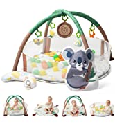 Lupantte Baby Play Mat with 9 Toys, Baby Activity Gym with Balls for Sensory and Motor Skill Deve...