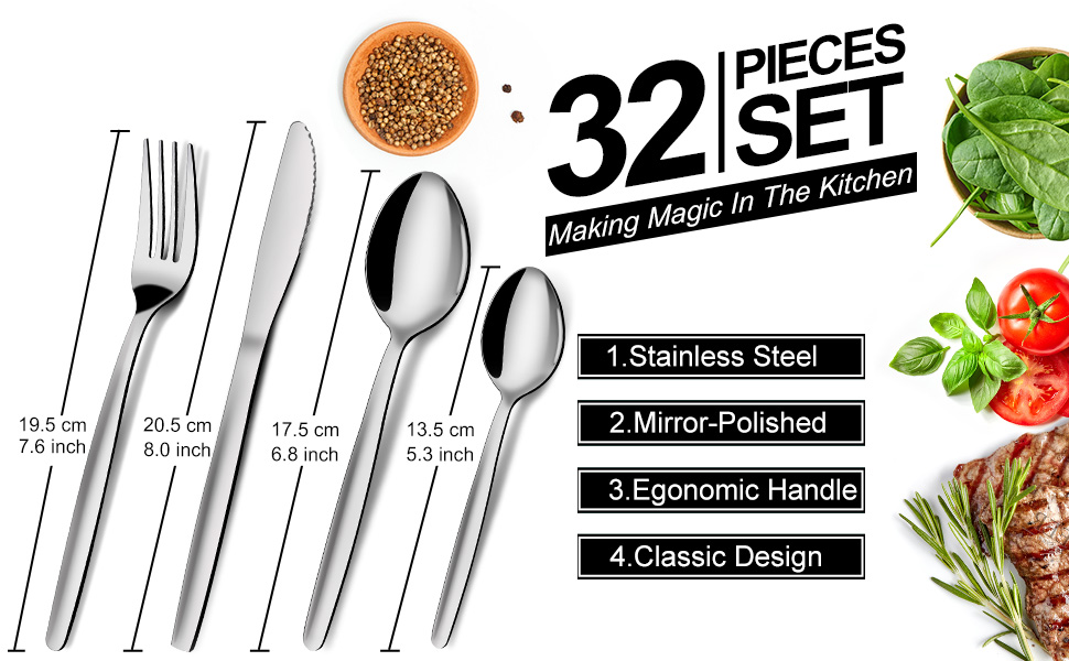 cutlery,cutlery sets,cutlery set for 8 people,knives and forks set,stainless steel cutlery set