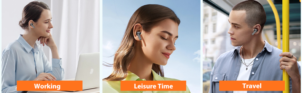 Wireless Earbuds, V5.3 Headphones 50H Playtime with LED Digital Display Charging Case