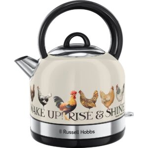 Russell Hobbs 26270 Emma Bridgewater Electric Kettle - Rise & Shine Hen's with Removable Anti Scale Filter