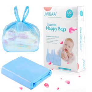 Nappy Bags Disposable Baby Nappy Sacks Eco-Friendly Nappy Bags Scented Easy Tie Handles Diaper Bag For Home