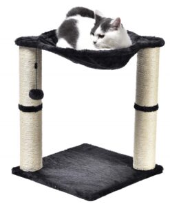 Amazon Basics Cat Condo Tree Tower With Hammock Bed And Scratching Post - 16 x 20 x 16 Inches