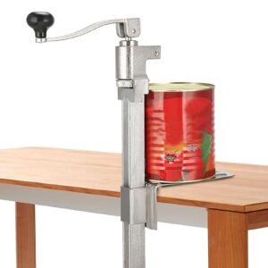 Bench Can Opener 19In Commercial Heavy Duty Manual Catering Tin Can Opener Steel Large Heavy Duty Bench Top Stainless Steel for Kitchen Professional Tool for Industrial & Home
