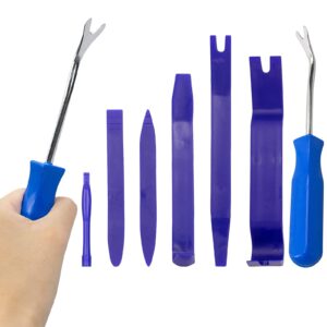 CTDMJ Ctdmj Auto Trim Removal Tool 7PCS Auto Panel Removal Tool Car Trim Removal Kit Car Upholstery Repair Kit Auto Clip Pliers Set for Auto Car Door Audio Panel Trim Removal Dashboard Removal (Blue)
