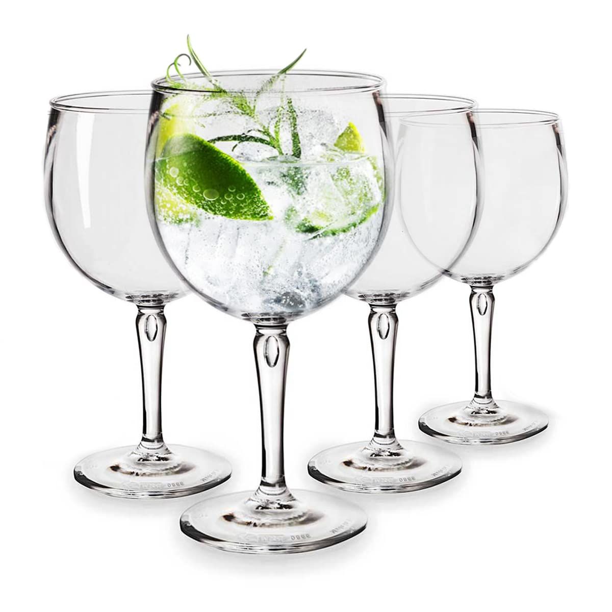 RB Balloon Gin Cocktail Glasses Premium Plastic Unbreakable Reusable 45cl