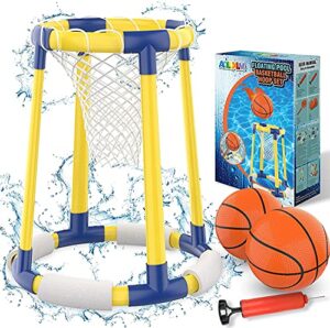 Pool Toys - 2 in 1 Basketball Hoop Set for Kids Adults