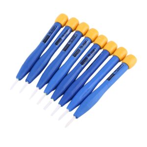 8Pcs Screwdriver Set Precision Adjust Frequency Screwdriver Repair Tool Kit Driver Kit Professional Anti-Static Plastic Ceramic Non-Magnetic Repair Hand Tool