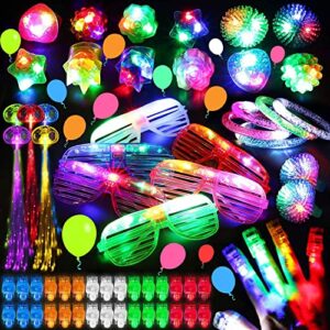 ANNILA 88pcs LED Light Up Toys Party Favors Glow in The Dark Party Supplies