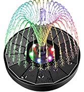 SZMP Solar Fountain Pump Water Fountain Upgraded 100% Glass Panel,3.5W Floating Solar Powered Fou...