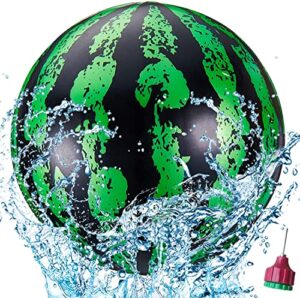 Invaxe Swimming Beach Ball Pool Toys - 9" Inflatable Sport Ball with Hose Adapter for Kids & Adults