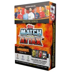 Topps Match Attax 22/23 - UEFA Champions League Football Cards | Mega Tin - Commanders (70 Cards Including 4 Exclusive Master Limited Edtions)