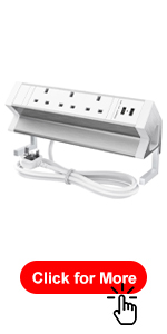 Desktop Power Socket Extension with 2 USB