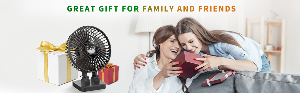 global golden desk fan