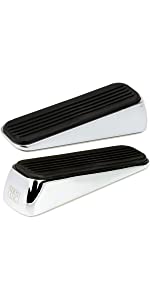 heavy weighted door stops stopper stop rubber chrome bumpers outdoor