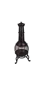 Chimnea, Black and gold, Large