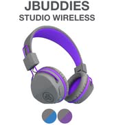 JLab JBuddies Studio Wired Headphones for Kids - Childrens Headphones with Microphone