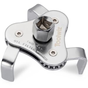 Spurtar Heavy Duty 3 Jaw Oil Filter Wrench from 64 to 116mm Universal Adjustable Oil Filter Removal Tool Two Way