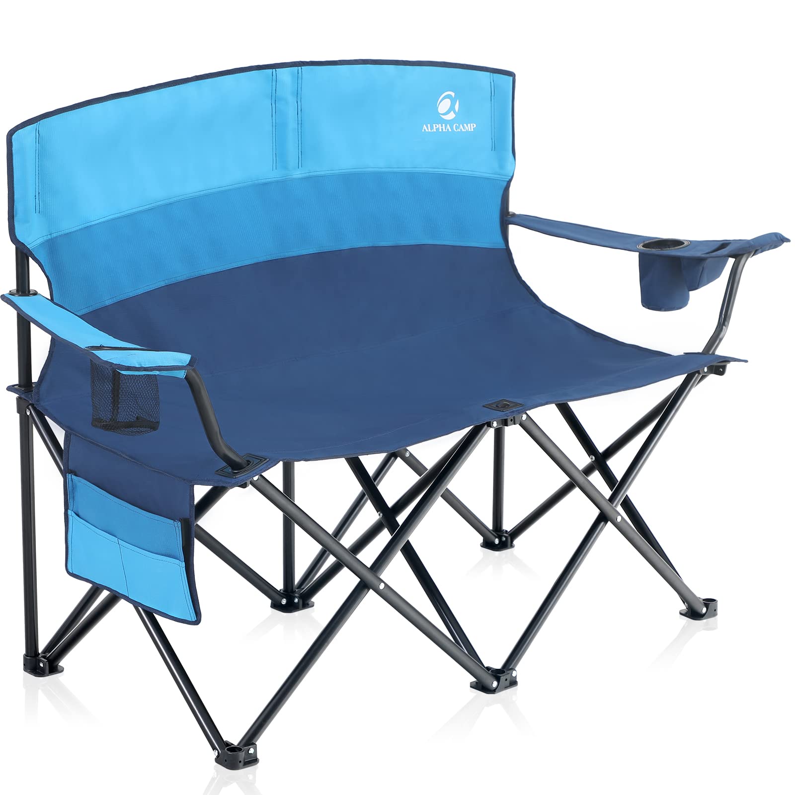 ALPHA CAMP Double Camping Folding Chair 2 Seater Camping - Keystone 4