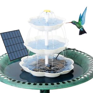 AISITIN Solar Bird Bath Fountain with 3 Tiered Bird Bath