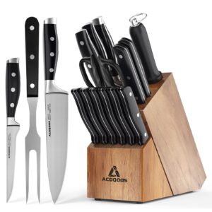 ACOQOOS Knife Set with Block