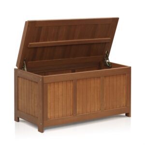 Furinno Tioman Outdoor Hardwood Storage Deck Box Chest