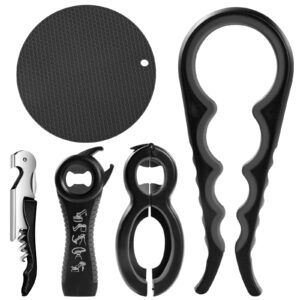 Jar Opener for Weak Hands - 5 Pack Bottle Openers for Arthritis Hands