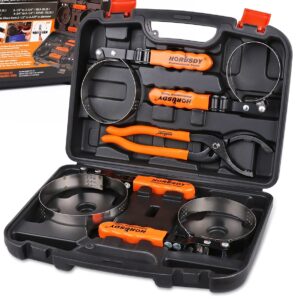 HORUSDY 5-Piece Standard Oil Filter Swivel Wrench Set