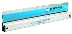OX Speedskim Stainless Steel Notched Rendering Rule - RE450mm