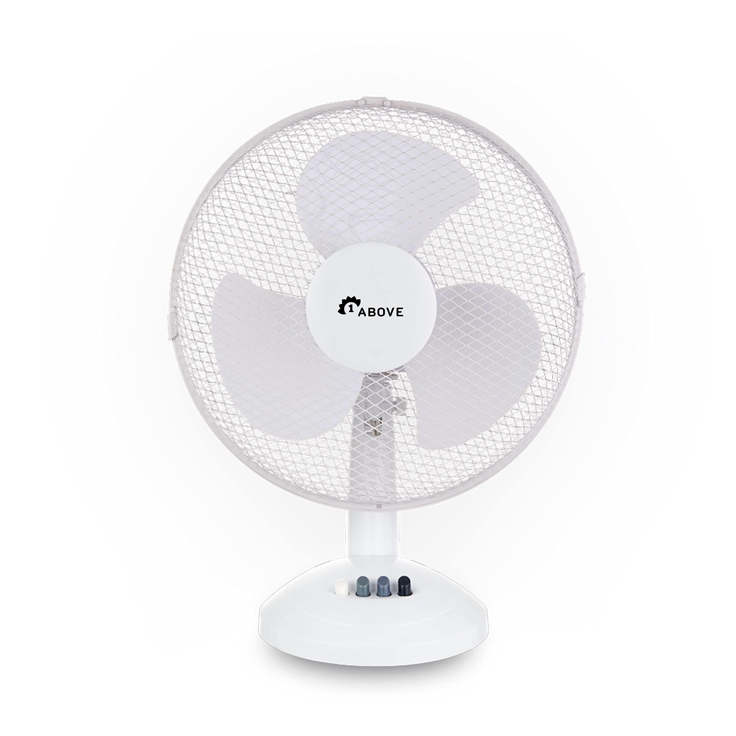 Table Fan Desk Fan 12Inch with 3 Speed Oscillating Stand Fan Low Noise Strong Resistant Base Desktop/Bedside Fan