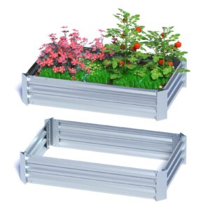CQWLKEJ Raised Beds for Garden 2-PACK