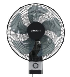 Belaco Wall Fan 16 Inch Wall Mounted 3 Speed Mode Oscillation Fan Tilt Head Easy Install High Airflow 40w Cooler for Summe