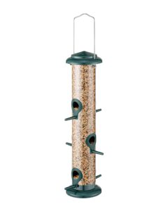 iBorn Metal Bird Feeders 6 Ports Hanging Wild Bird Seed Feeder for Mix Seed Blends